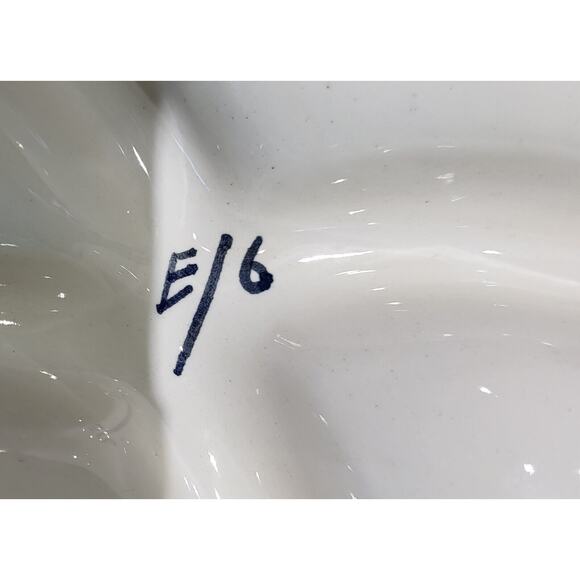 Floral Divided Tray with Deviled Egg Made in Italy - Picture 11 of 13